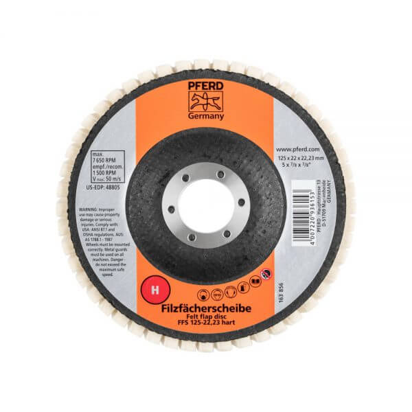 Лепестковый полировальный диск PFERD FFS H 125 мм