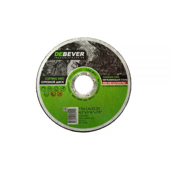 Отрезные диски по нержавеющей стали DEBEVER 115 мм